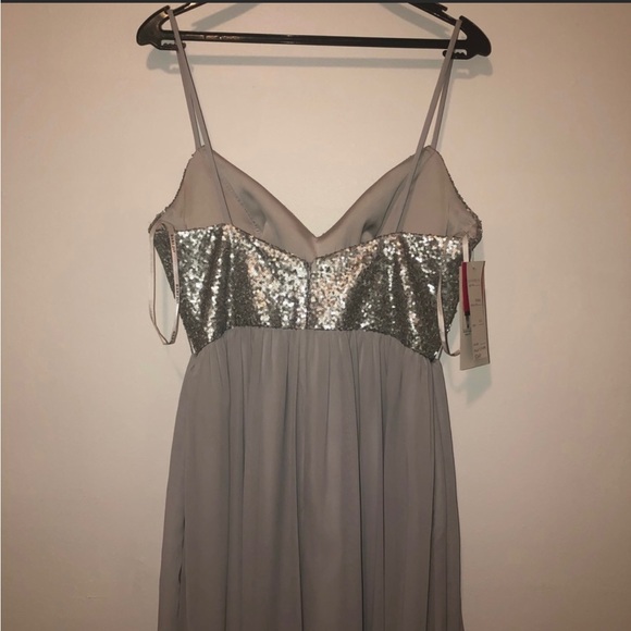 Platinum Color Semi Formal Dress - Picture 2 of 6